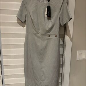 Banana Republic Herringbone shift dress - gray - size 4 - new with tags